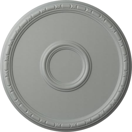 Ekena Millwork Odessa Bead & Barrel Ceiling Medallion (Fits Canopies up to 5"), 19 3/4"OD x 1 3/8"P, Primed White CM20OD